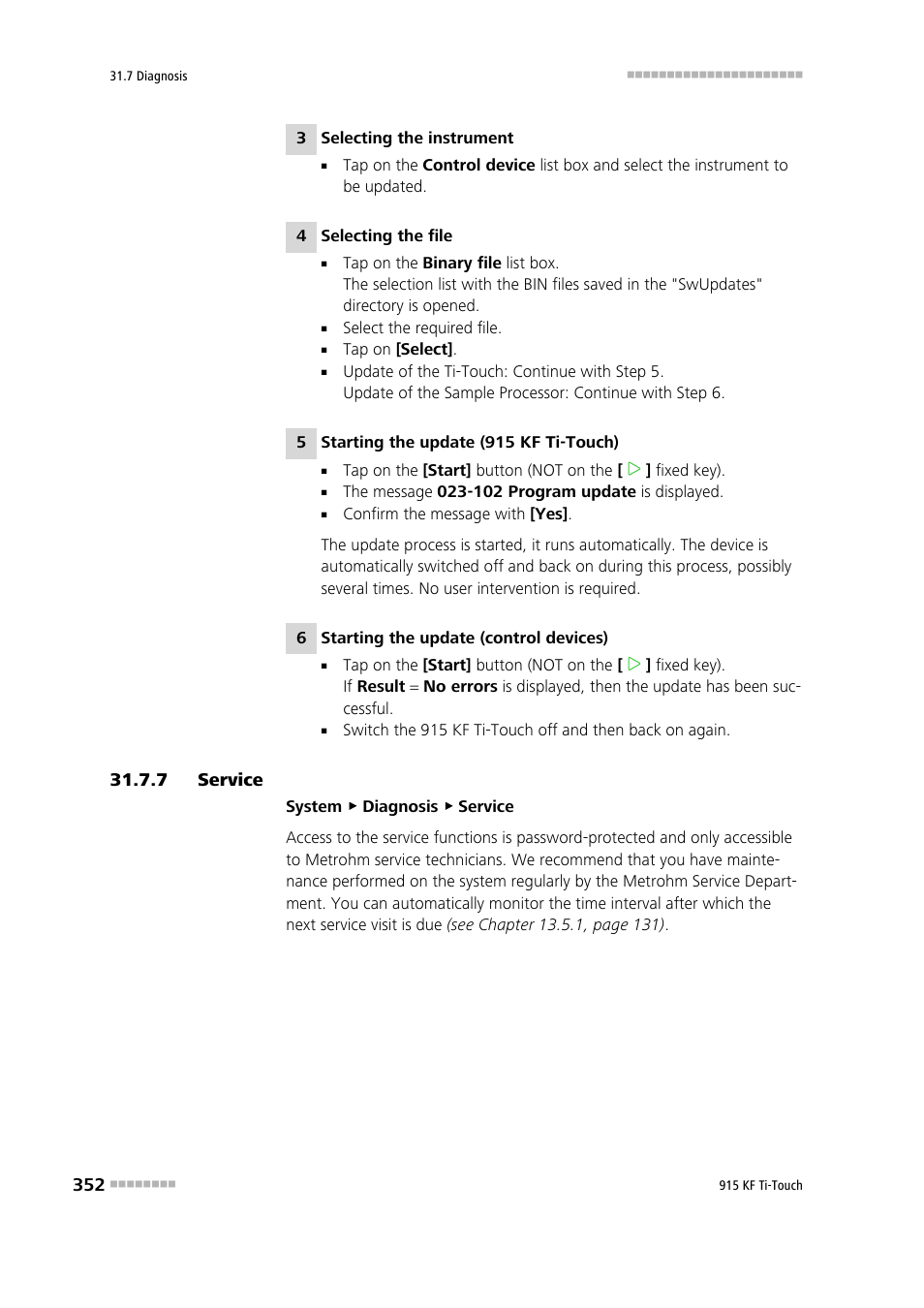 7 service, Service | Metrohm 915 KF Ti-Touch User Manual | Page 366 / 382