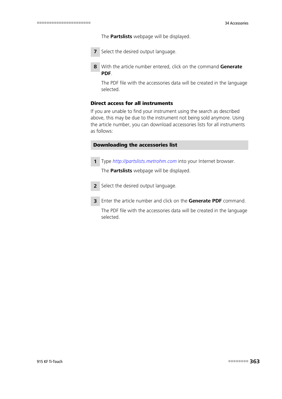 Metrohm 915 KF Ti-Touch User Manual | Page 377 / 382