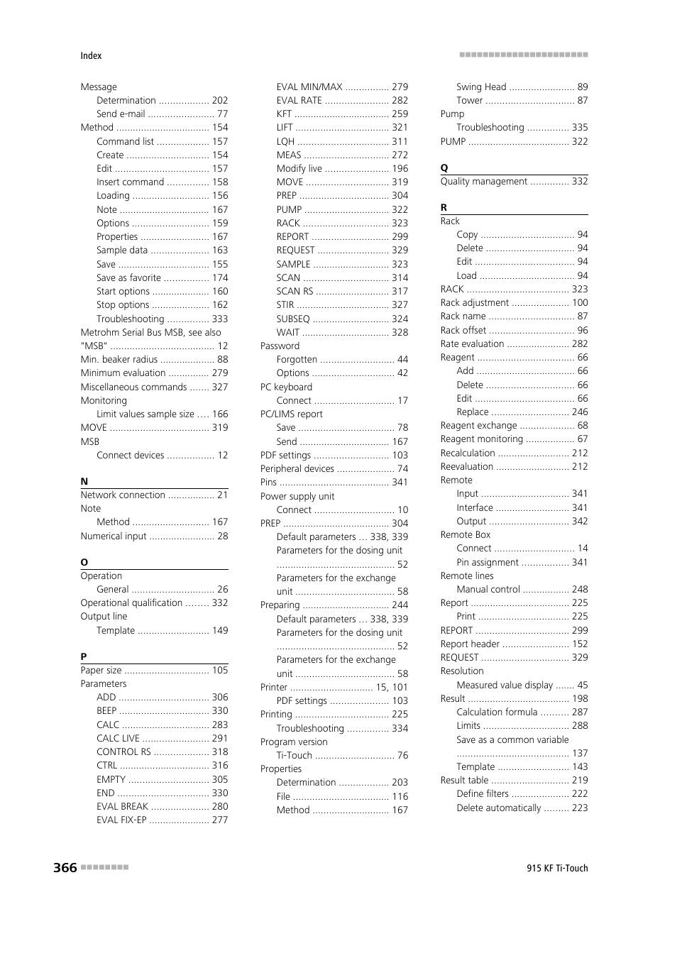 Metrohm 915 KF Ti-Touch User Manual | Page 380 / 382
