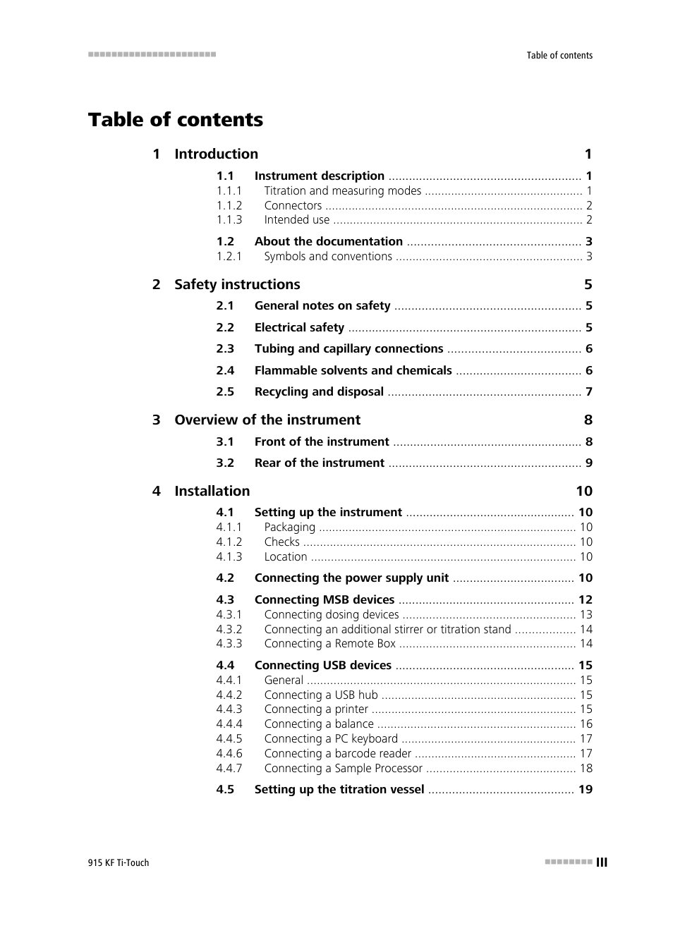 Metrohm 915 KF Ti-Touch User Manual | Page 5 / 382