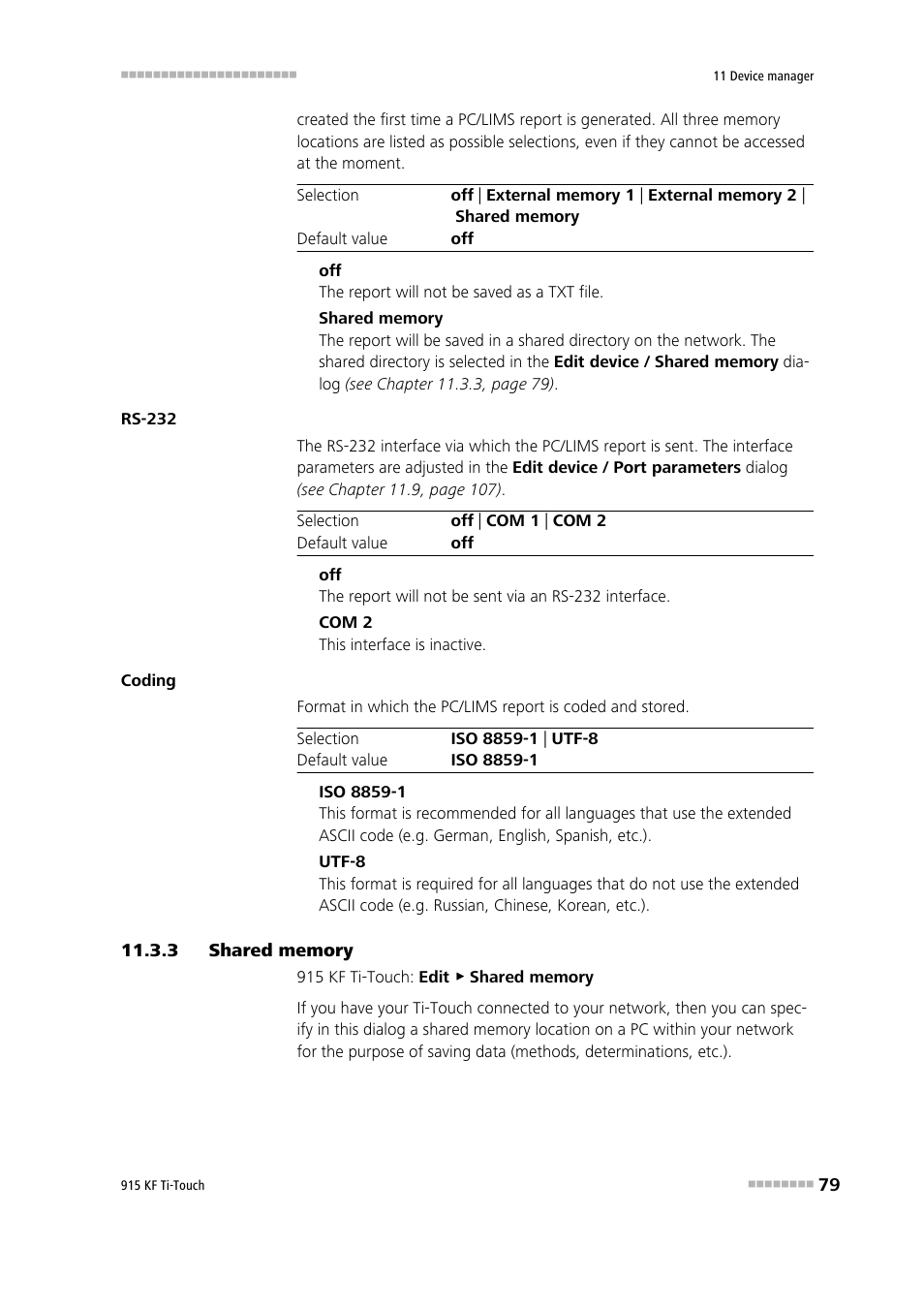3 shared memory, Shared memory | Metrohm 915 KF Ti-Touch User Manual | Page 93 / 382