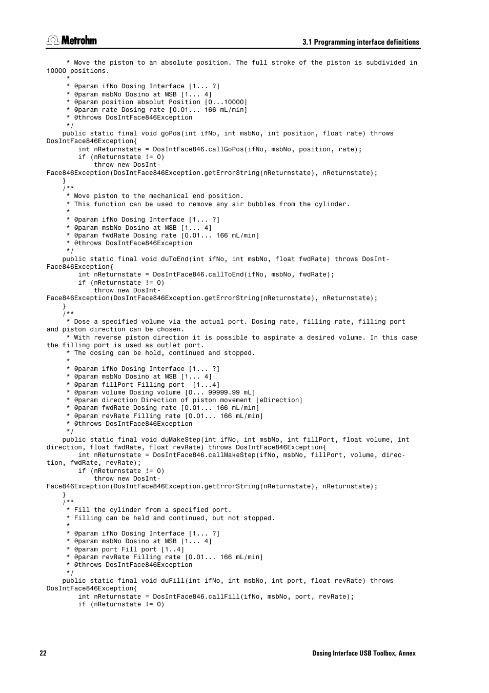 1 programming interface definitions | Metrohm 846 Driver Toolbox User Manual | Page 26 / 53