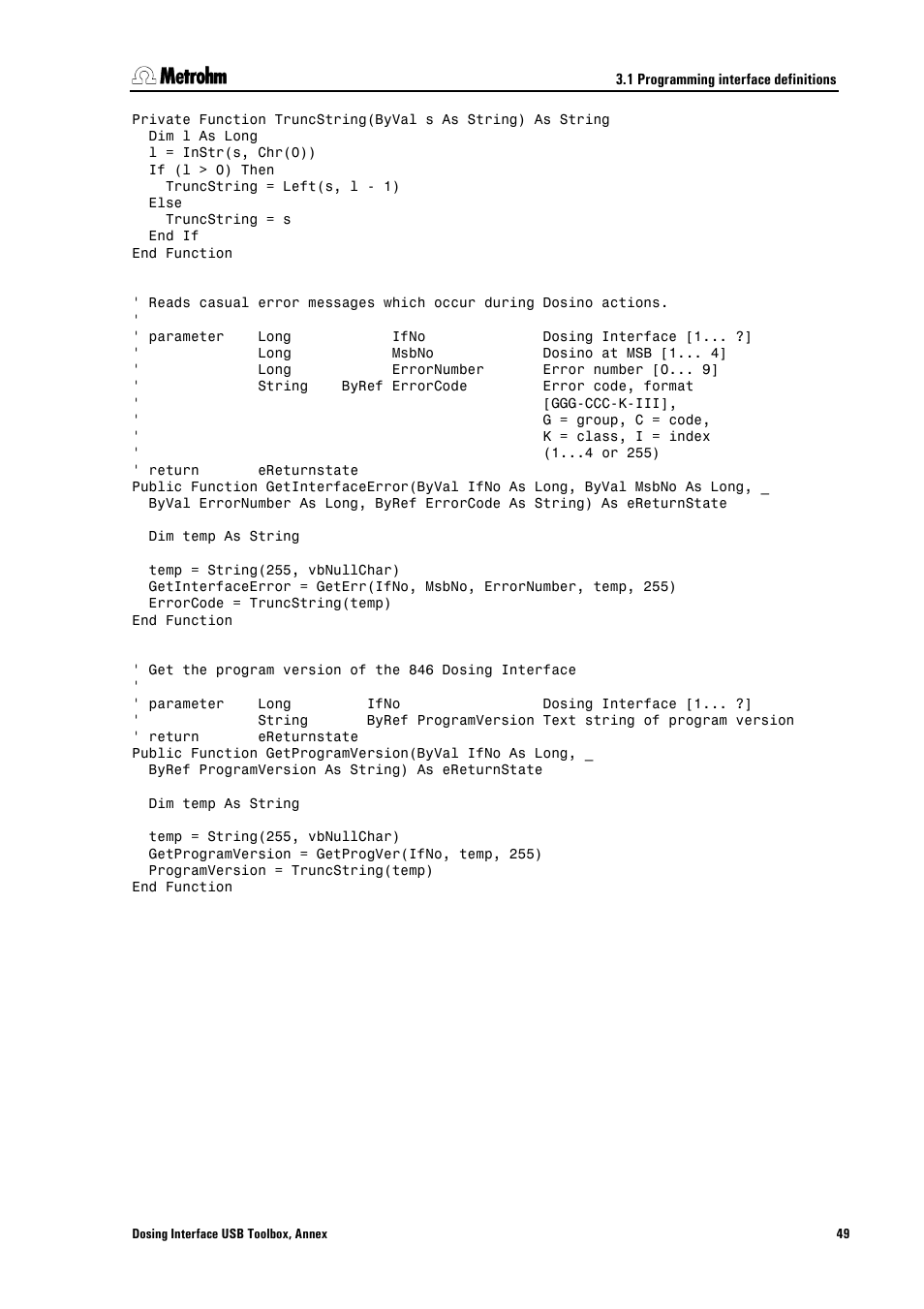 Metrohm 846 Driver Toolbox User Manual | Page 53 / 53