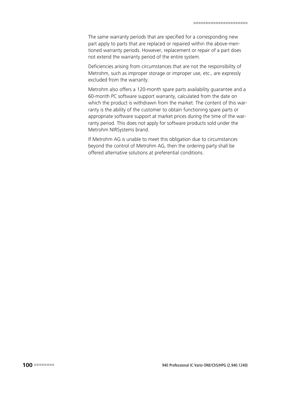 Metrohm 940 Professional IC Vario ONE/ChS/HPG User Manual | Page 108 / 112