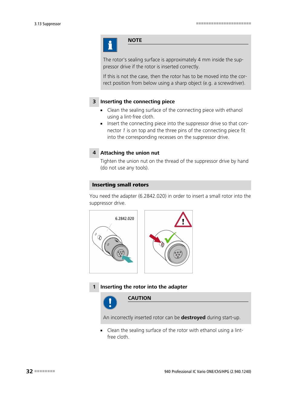 Metrohm 940 Professional IC Vario ONE/ChS/HPG User Manual | Page 40 / 112