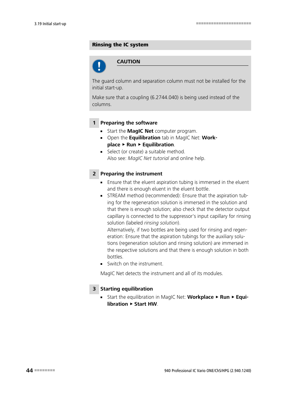 Metrohm 940 Professional IC Vario ONE/ChS/HPG User Manual | Page 52 / 112