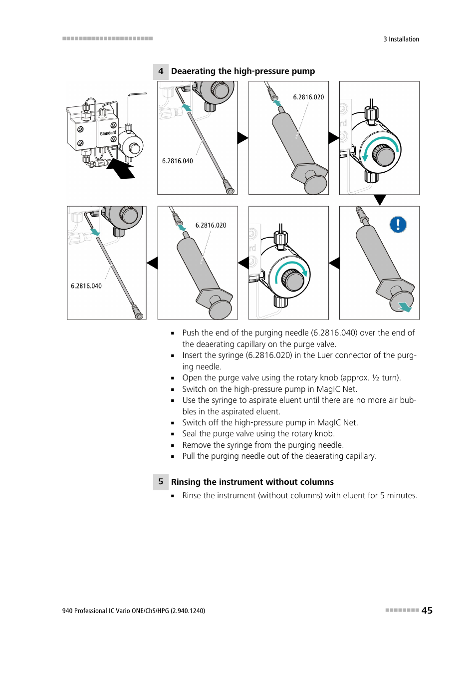 Metrohm 940 Professional IC Vario ONE/ChS/HPG User Manual | Page 53 / 112