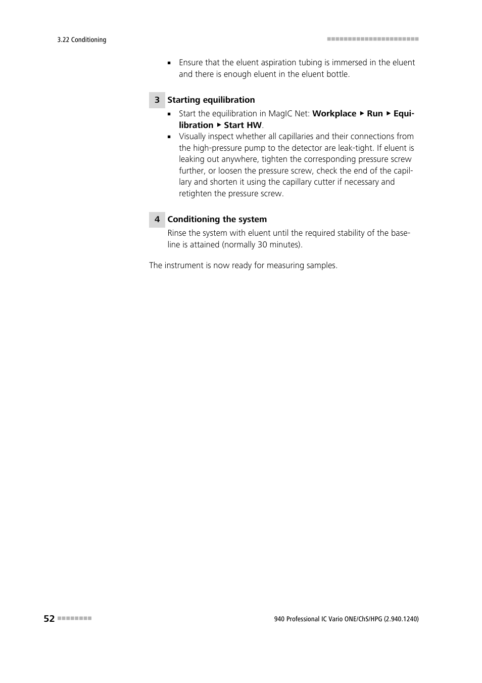 Metrohm 940 Professional IC Vario ONE/ChS/HPG User Manual | Page 60 / 112