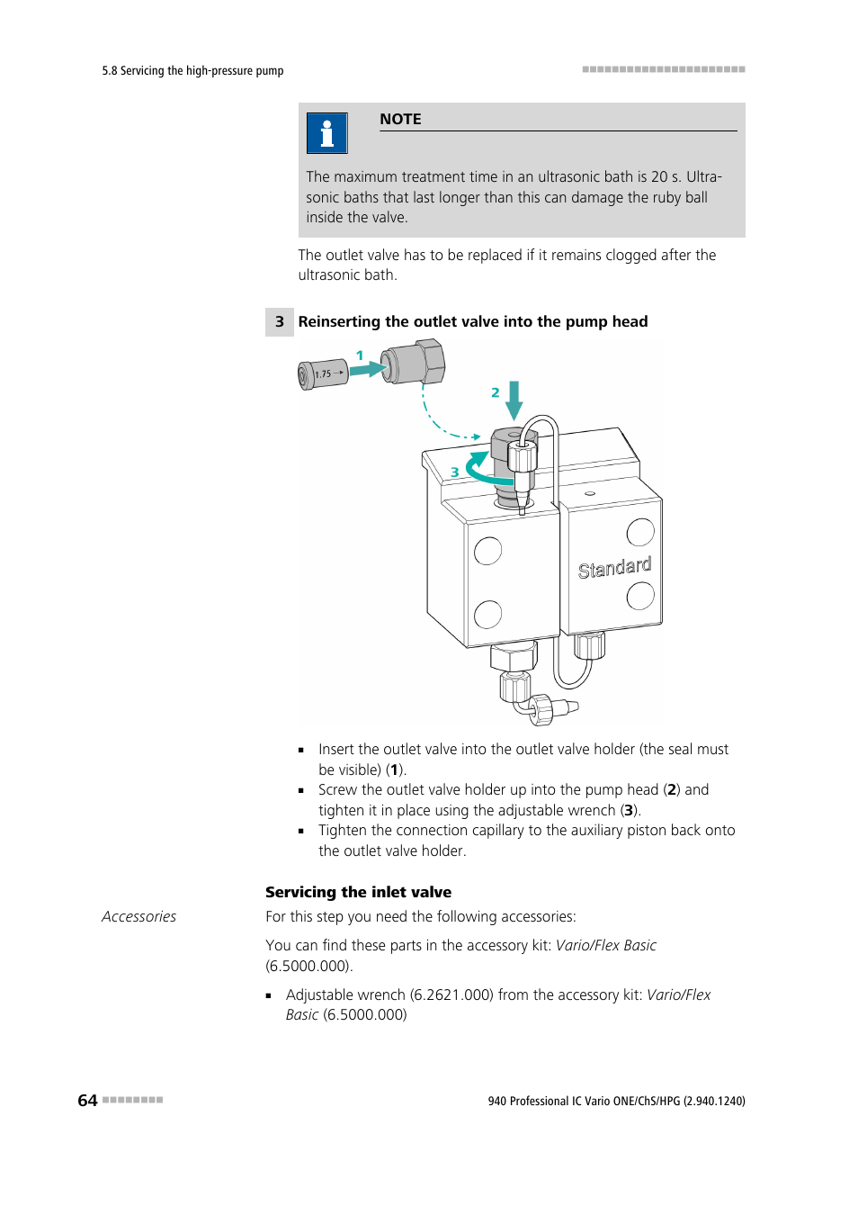 Metrohm 940 Professional IC Vario ONE/ChS/HPG User Manual | Page 72 / 112