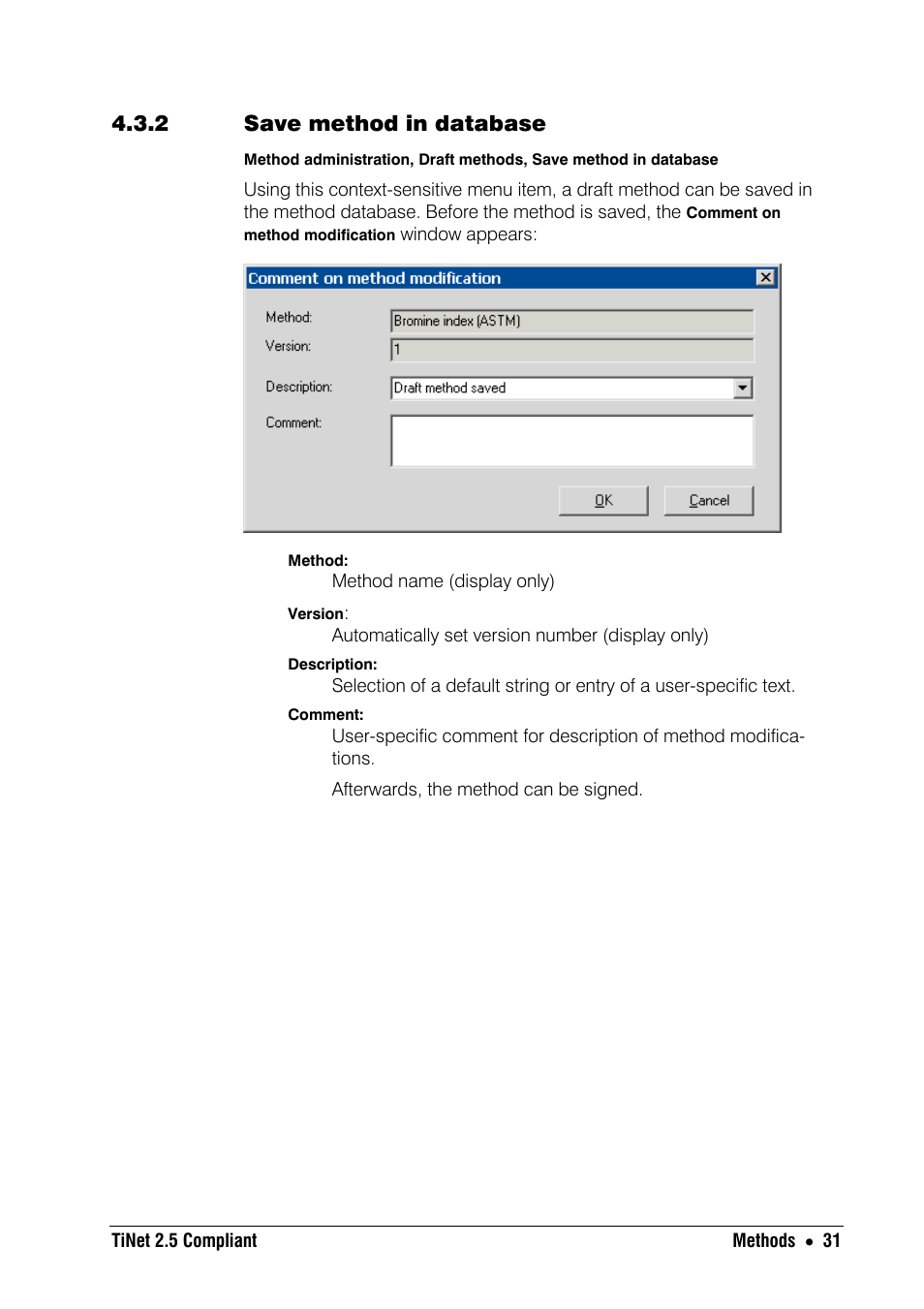 2 save method in database | Metrohm TiNet 2.5 User Manual | Page 33 / 80