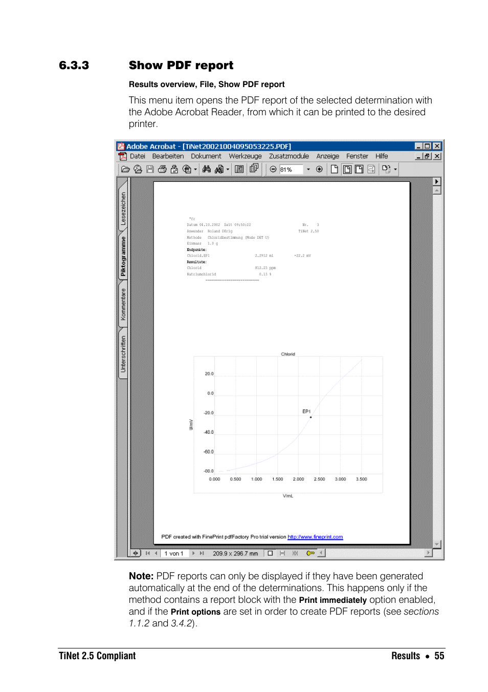 3 show pdf report | Metrohm TiNet 2.5 User Manual | Page 57 / 80