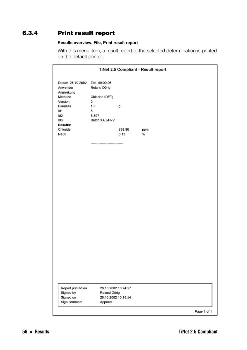 4 print result report | Metrohm TiNet 2.5 User Manual | Page 58 / 80