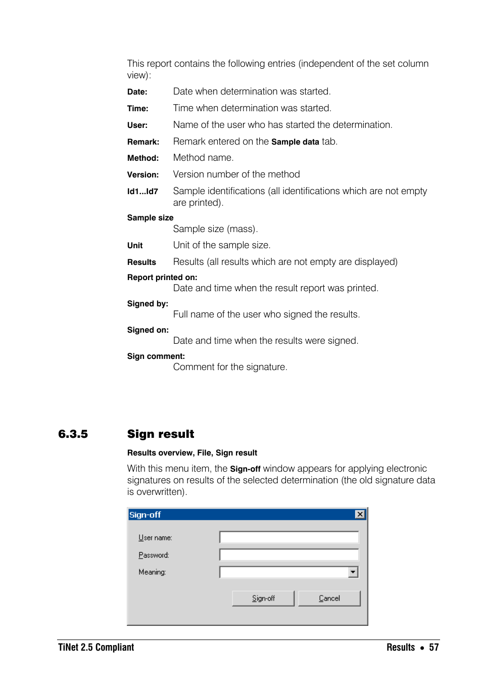 5 sign result | Metrohm TiNet 2.5 User Manual | Page 59 / 80