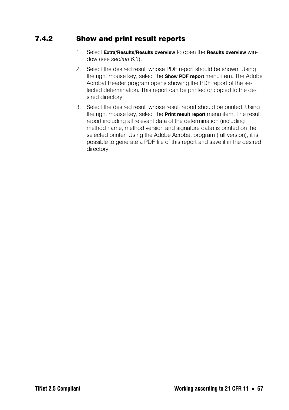 2 show and print result reports | Metrohm TiNet 2.5 User Manual | Page 69 / 80