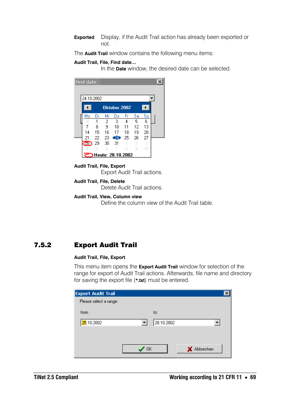 2 export audit trail | Metrohm TiNet 2.5 User Manual | Page 71 / 80