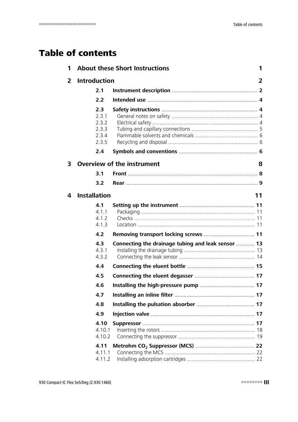 Metrohm 930 Compact IC Flex SeS/Deg User Manual | Page 5 / 48