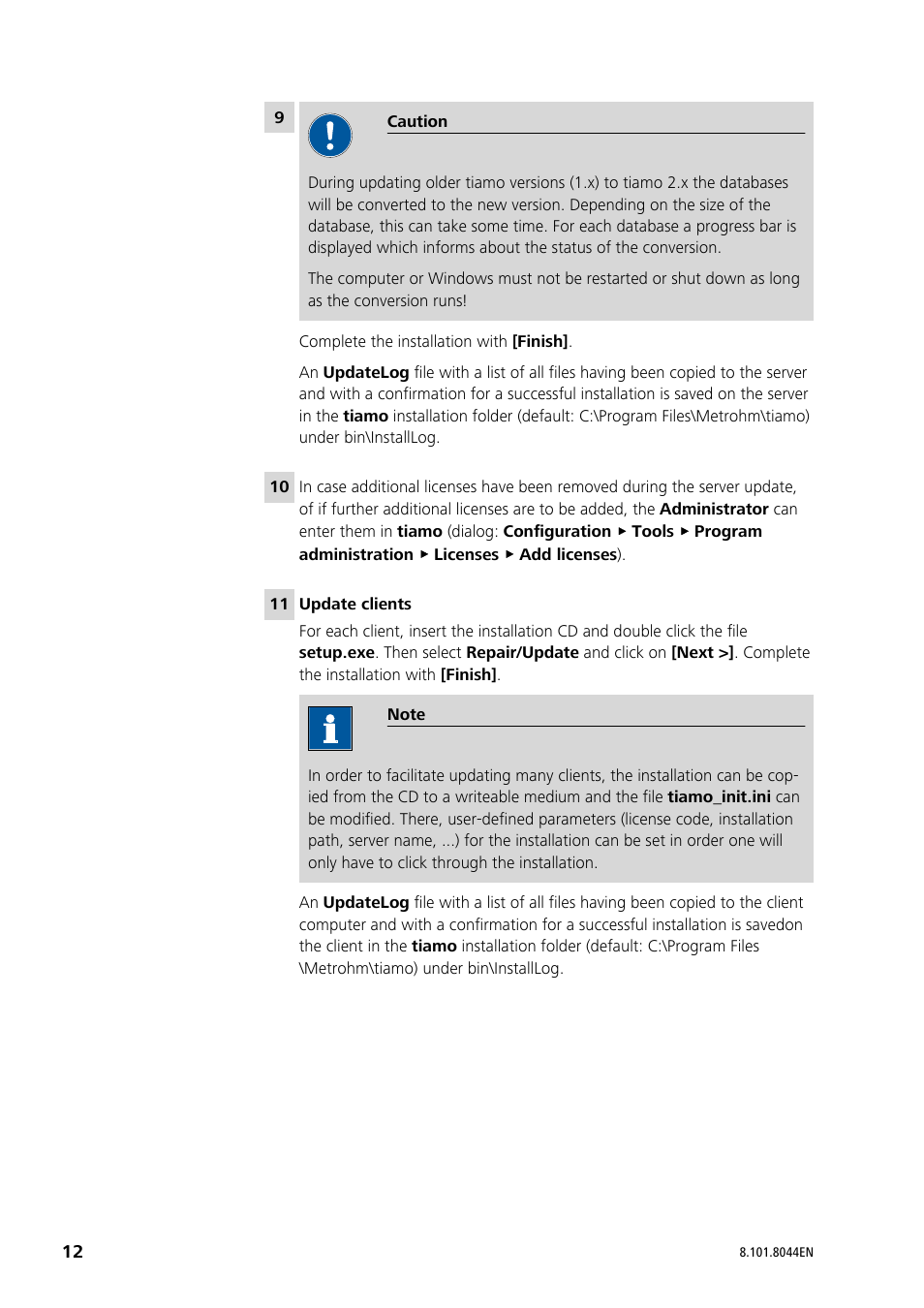 Metrohm tiamo 2.3 Installation User Manual | Page 12 / 15