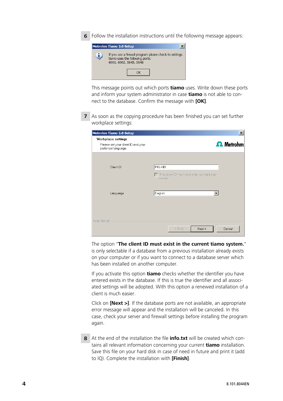 Metrohm tiamo 2.3 Installation User Manual | Page 4 / 15