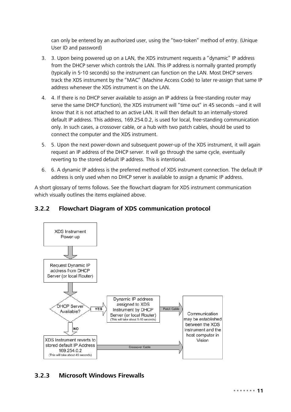 2 flowchart diagram of xds communication protocol, 3 microsoft windows firewalls, Flowchart diagram of xds communication protocol | Microsoft windows firewalls | Metrohm NIRS XDS Transmission OptiProbe Analyzer User Manual | Page 13 / 90