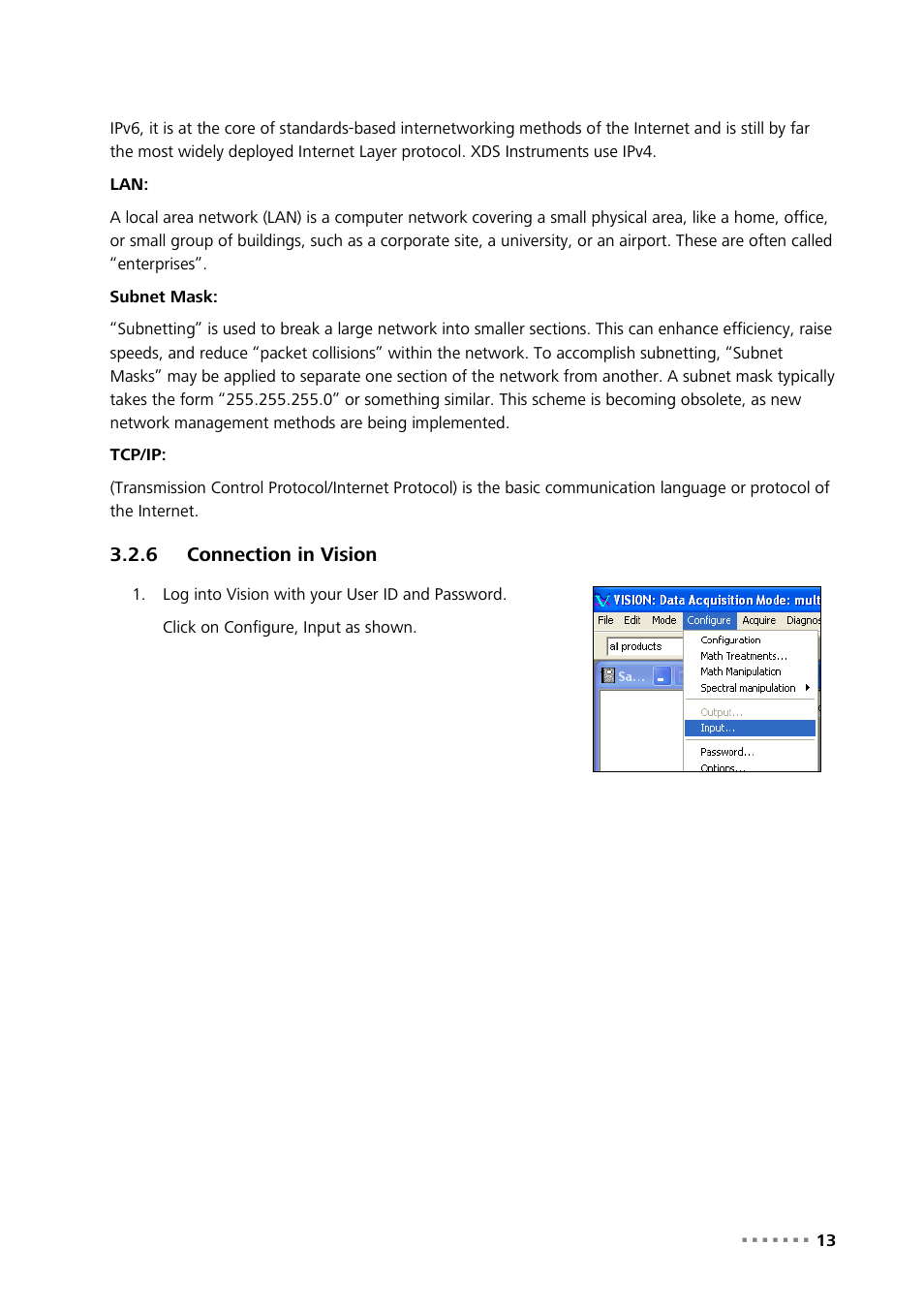 6 connection in vision, Connection in vision | Metrohm NIRS XDS Transmission OptiProbe Analyzer User Manual | Page 15 / 90