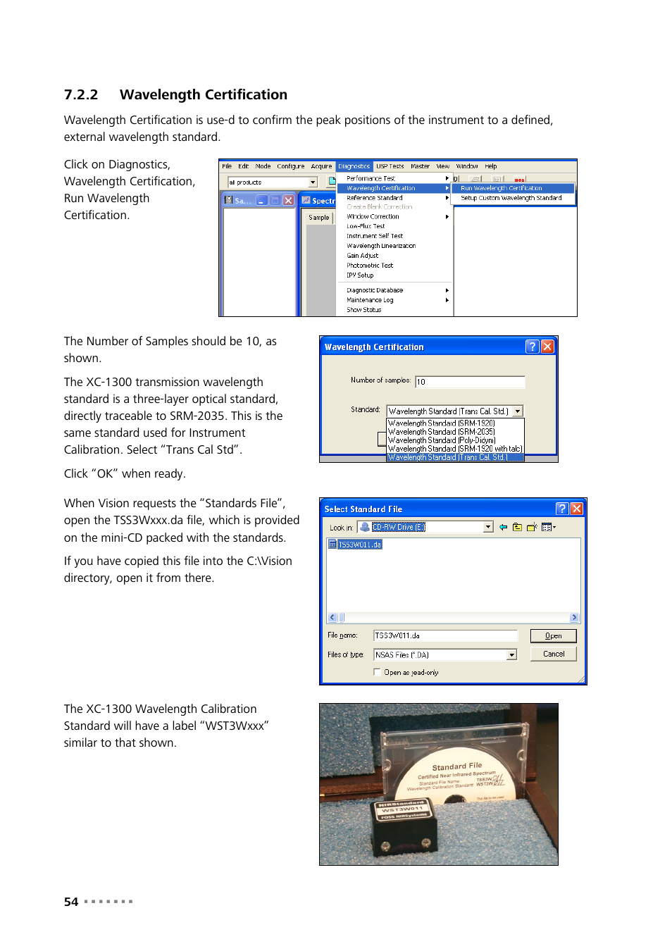 2 wavelength certification, Wavelength certification | Metrohm NIRS XDS Transmission OptiProbe Analyzer User Manual | Page 56 / 90