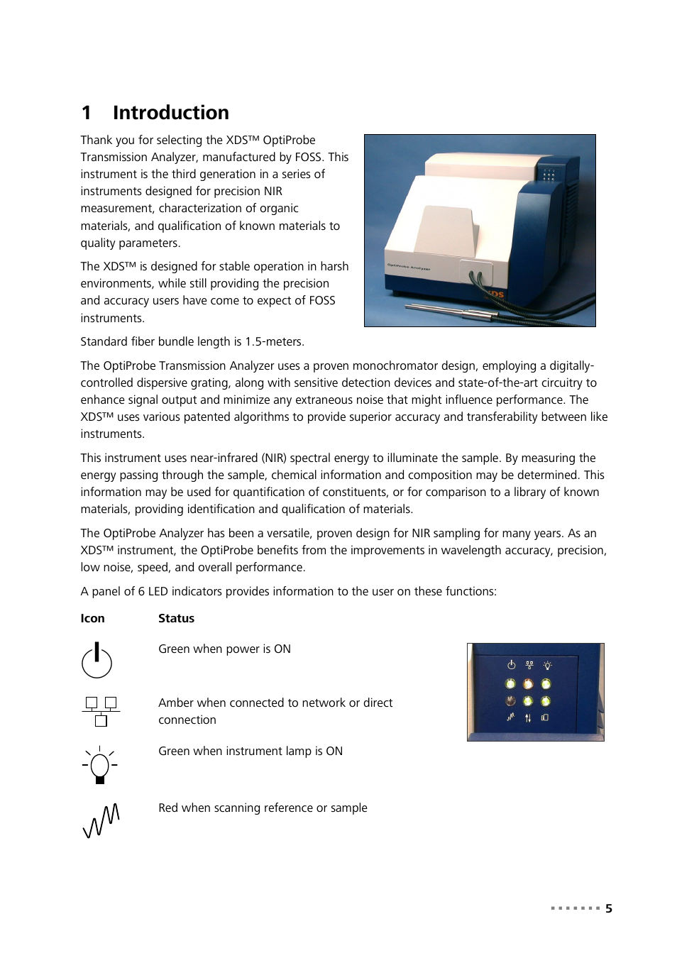 1 introduction, Introduction, 1introduction | Metrohm NIRS XDS Transmission OptiProbe Analyzer User Manual | Page 7 / 90