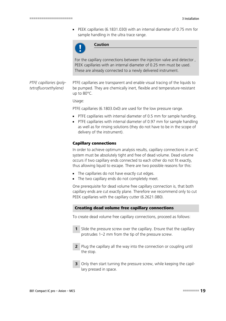 Metrohm 881 Compact IC pro – Anion – MCS User Manual | Page 29 / 137