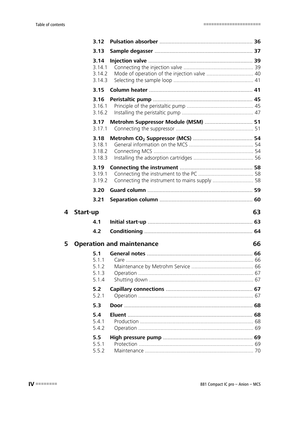 Metrohm 881 Compact IC pro – Anion – MCS User Manual | Page 6 / 137