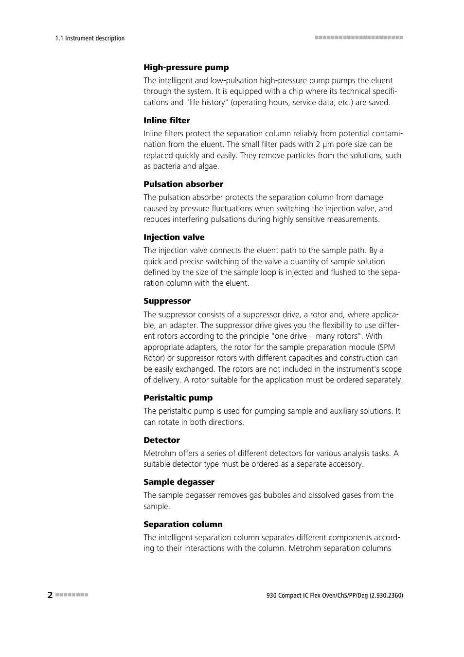 Metrohm 930 Compact IC Flex Oven/ChS/PP/Deg User Manual | Page 10 / 118