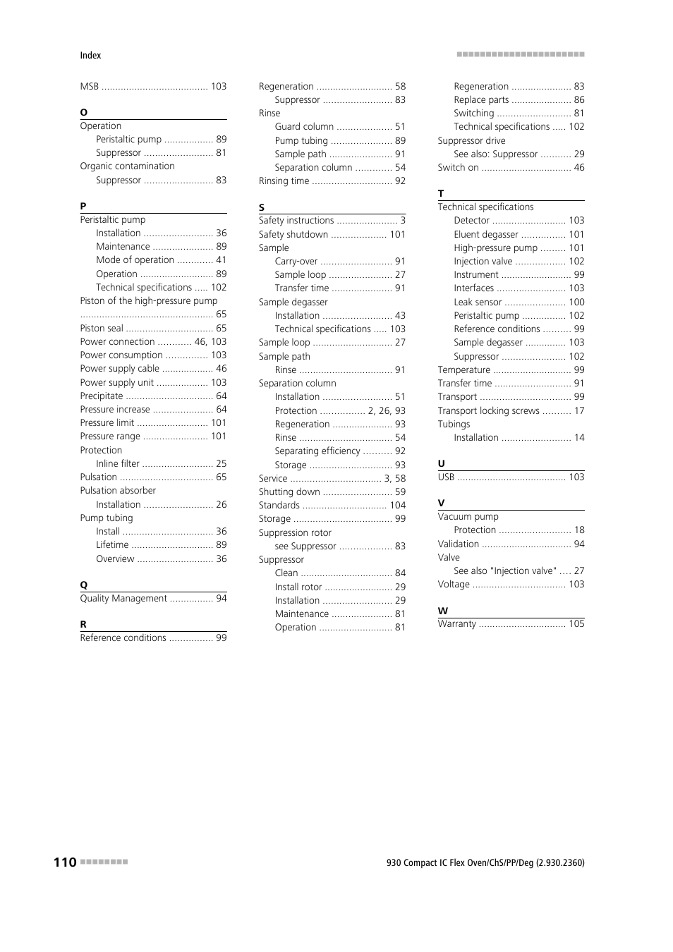 Metrohm 930 Compact IC Flex Oven/ChS/PP/Deg User Manual | Page 118 / 118