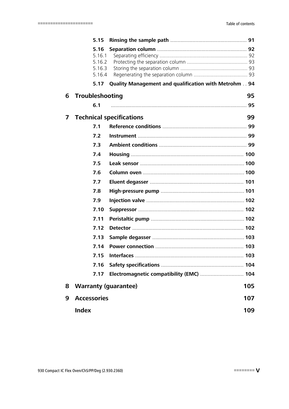 Metrohm 930 Compact IC Flex Oven/ChS/PP/Deg User Manual | Page 7 / 118