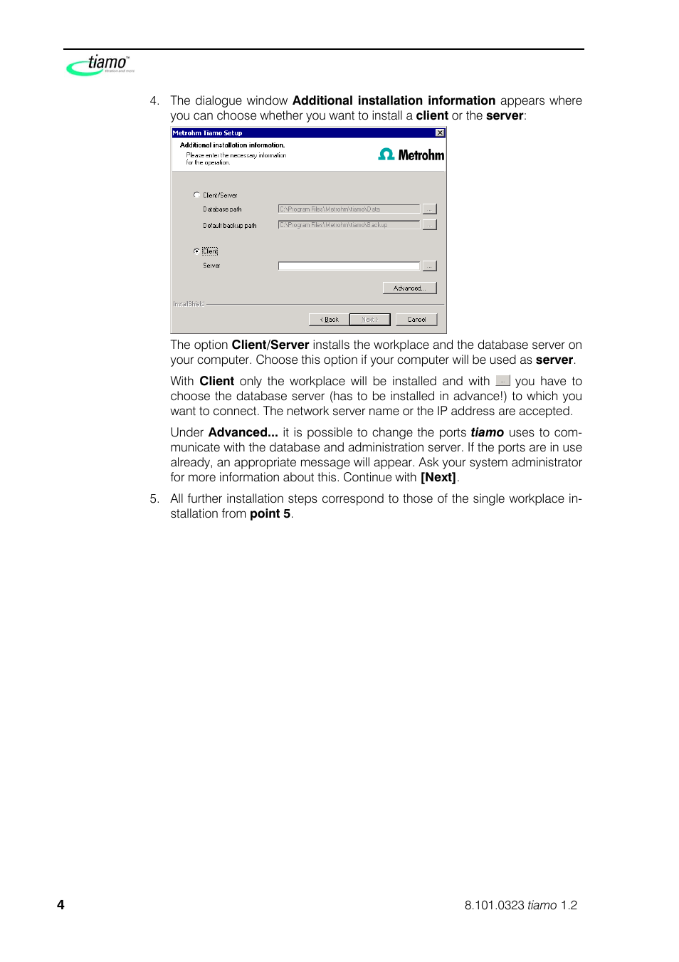 Metrohm tiamo 1.2 Installation User Manual | Page 4 / 8