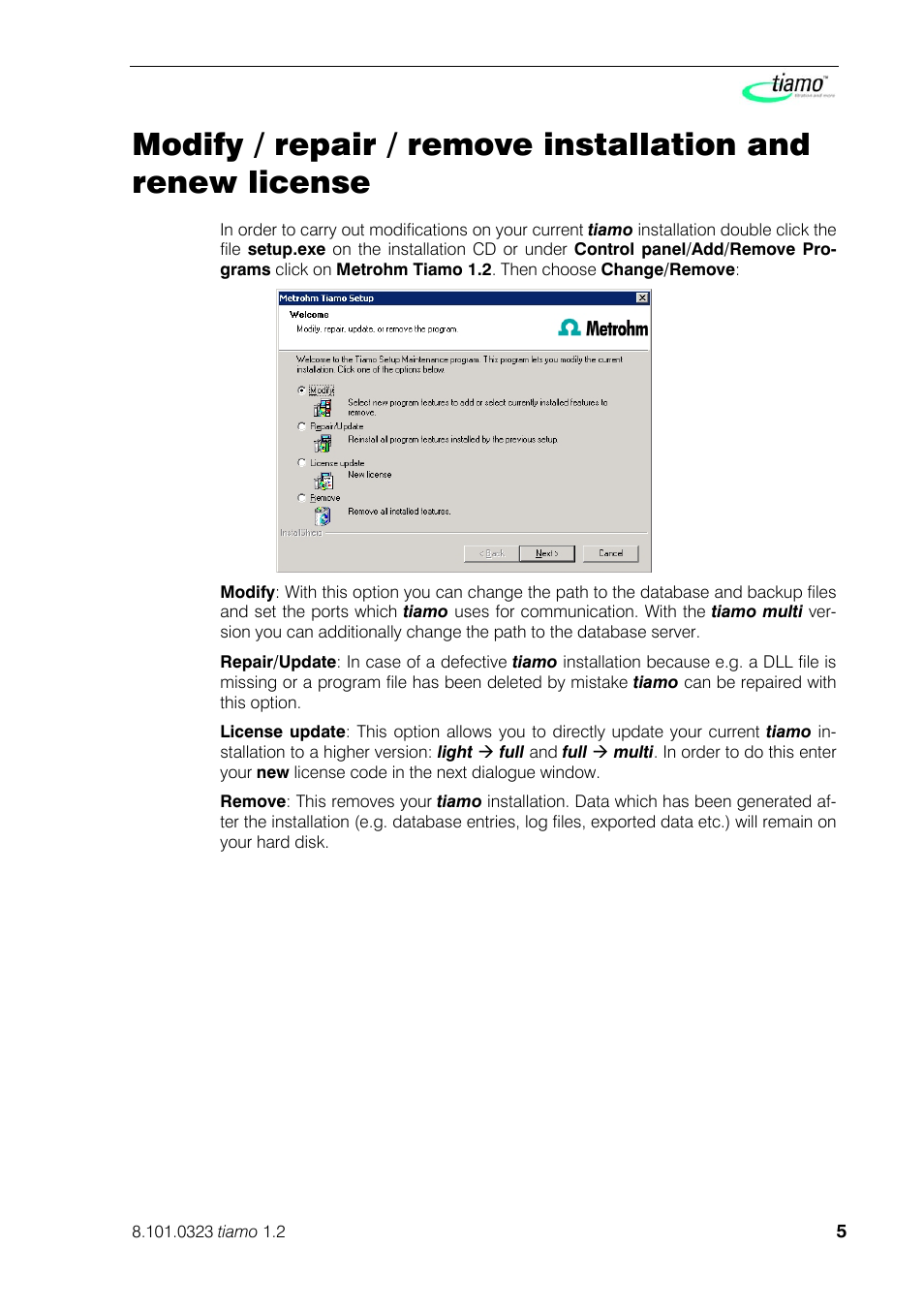 Metrohm tiamo 1.2 Installation User Manual | Page 5 / 8