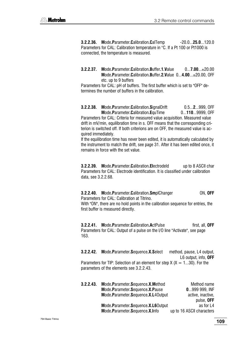 Metrohm 794 Basic Titrino User Manual | Page 113 / 198