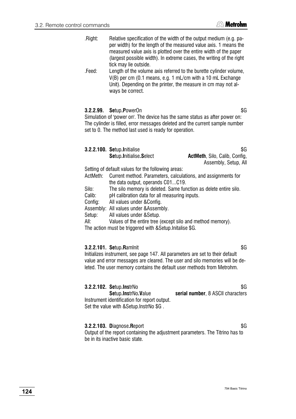 Metrohm 794 Basic Titrino User Manual | Page 128 / 198