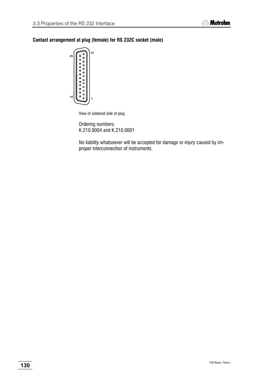 Metrohm 794 Basic Titrino User Manual | Page 134 / 198