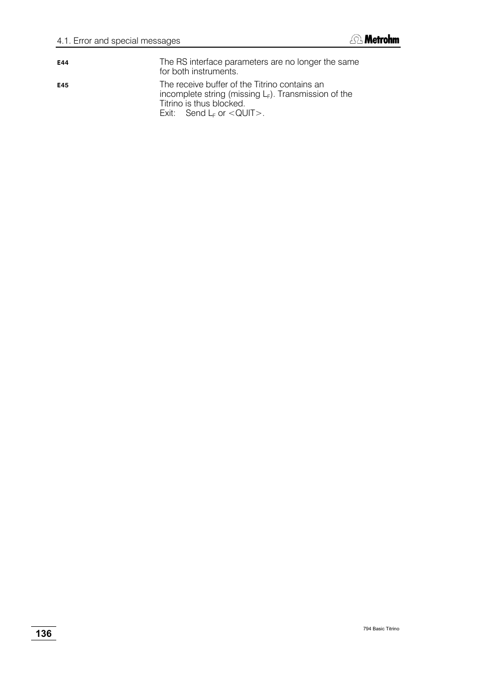 Metrohm 794 Basic Titrino User Manual | Page 140 / 198