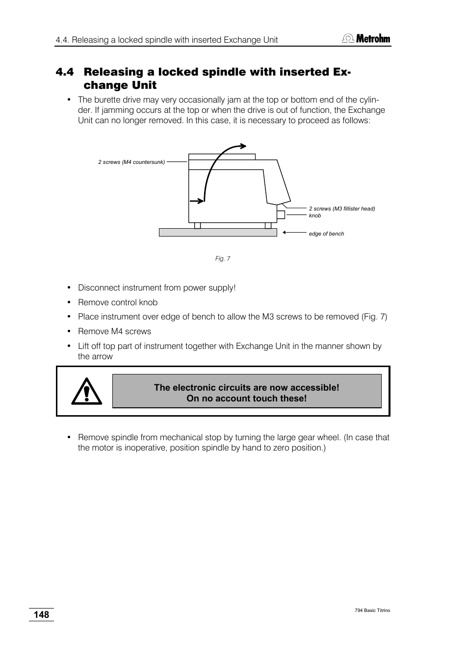 Metrohm 794 Basic Titrino User Manual | Page 152 / 198