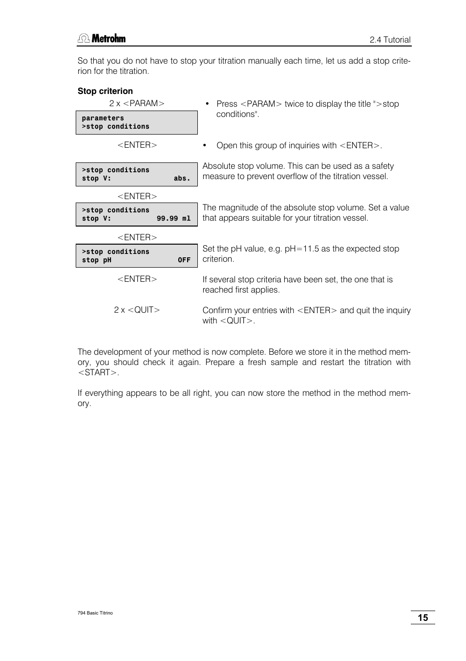 Metrohm 794 Basic Titrino User Manual | Page 19 / 198