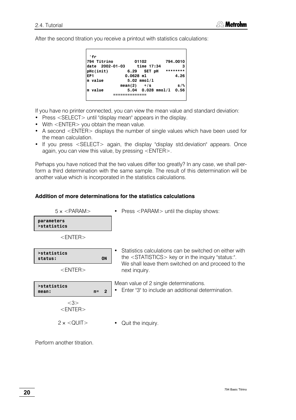Metrohm 794 Basic Titrino User Manual | Page 24 / 198