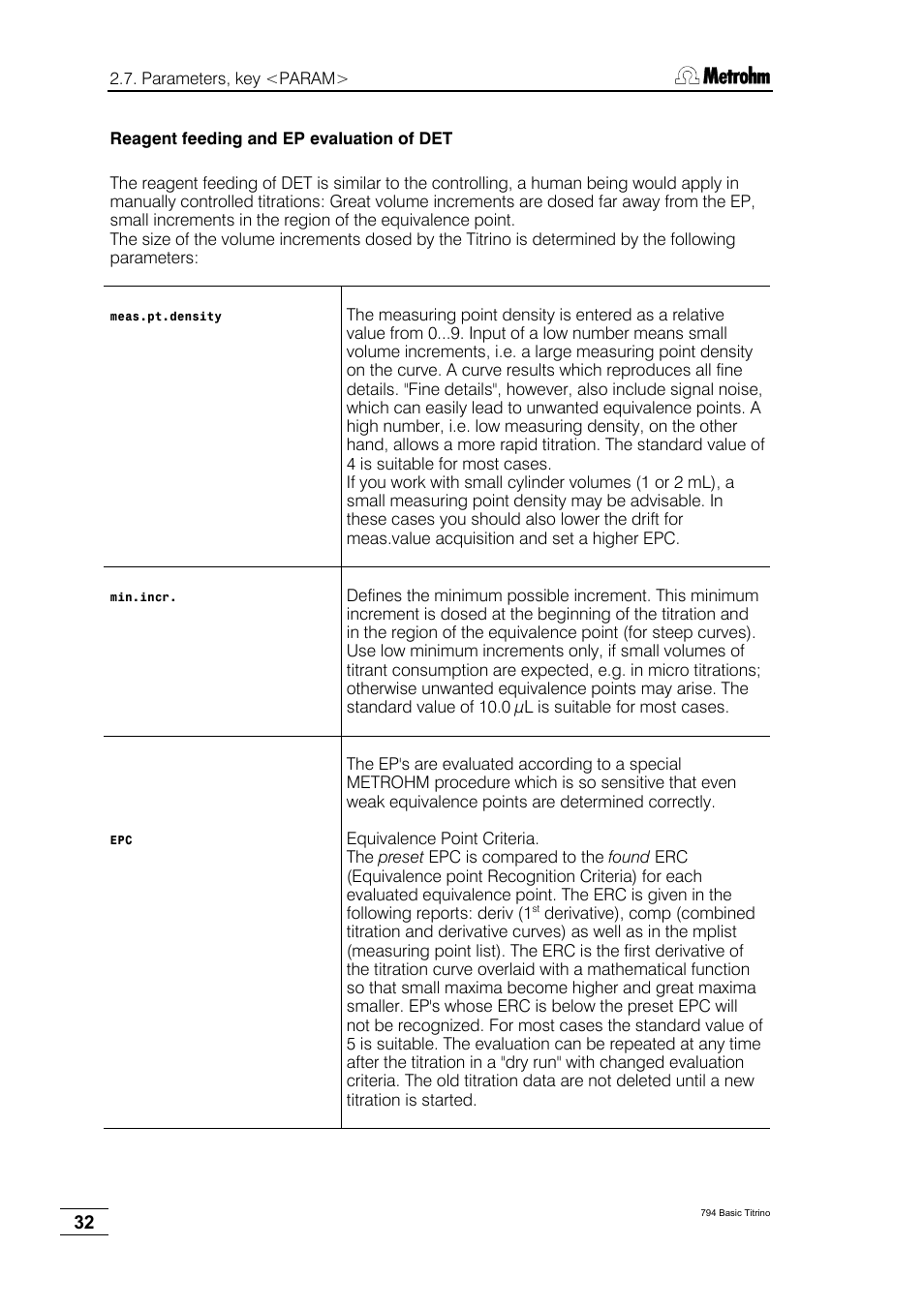 Metrohm 794 Basic Titrino User Manual | Page 36 / 198