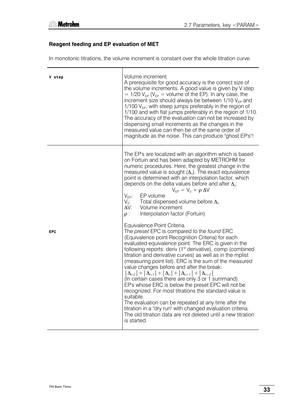 Metrohm 794 Basic Titrino User Manual | Page 37 / 198