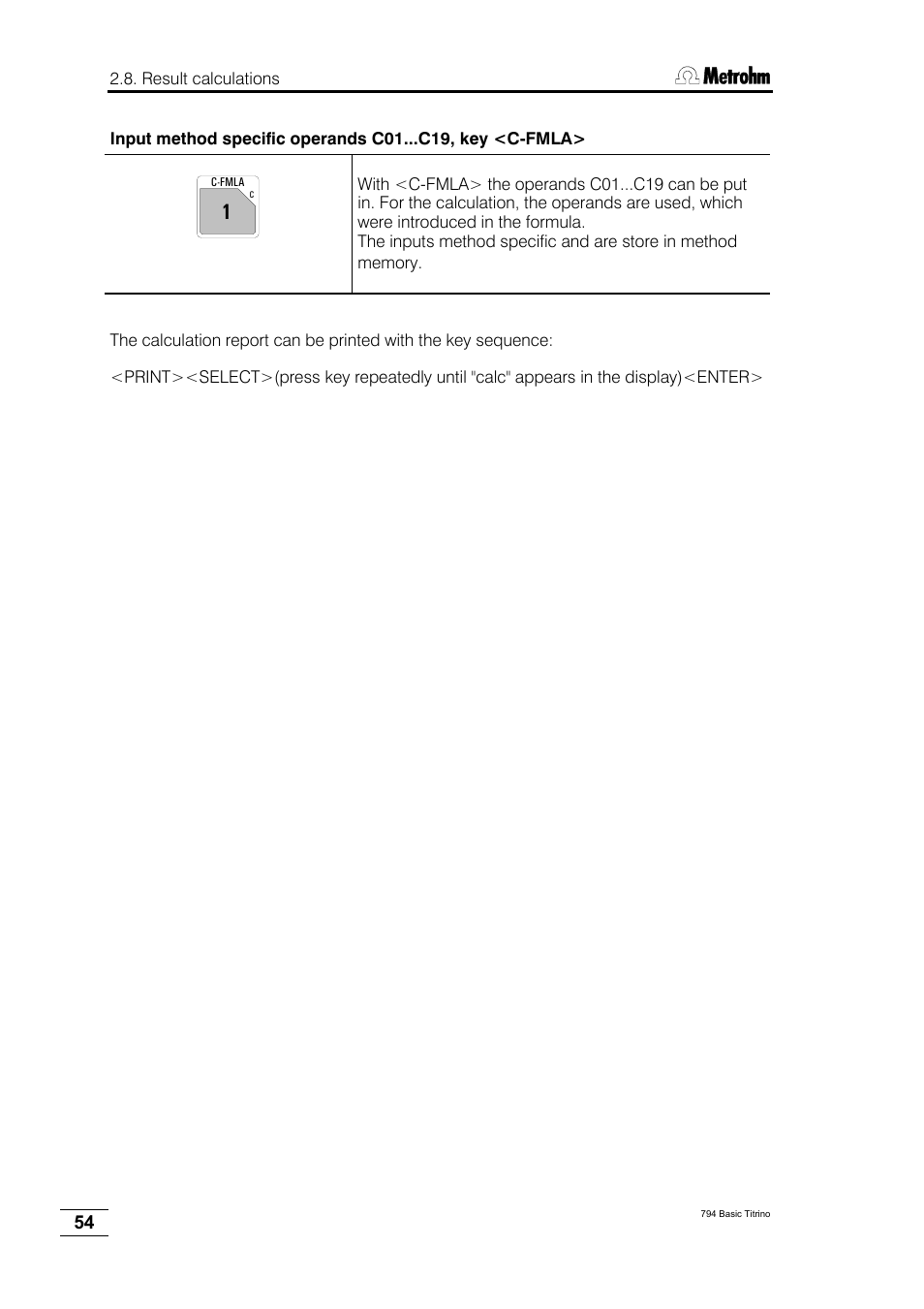 Metrohm 794 Basic Titrino User Manual | Page 58 / 198