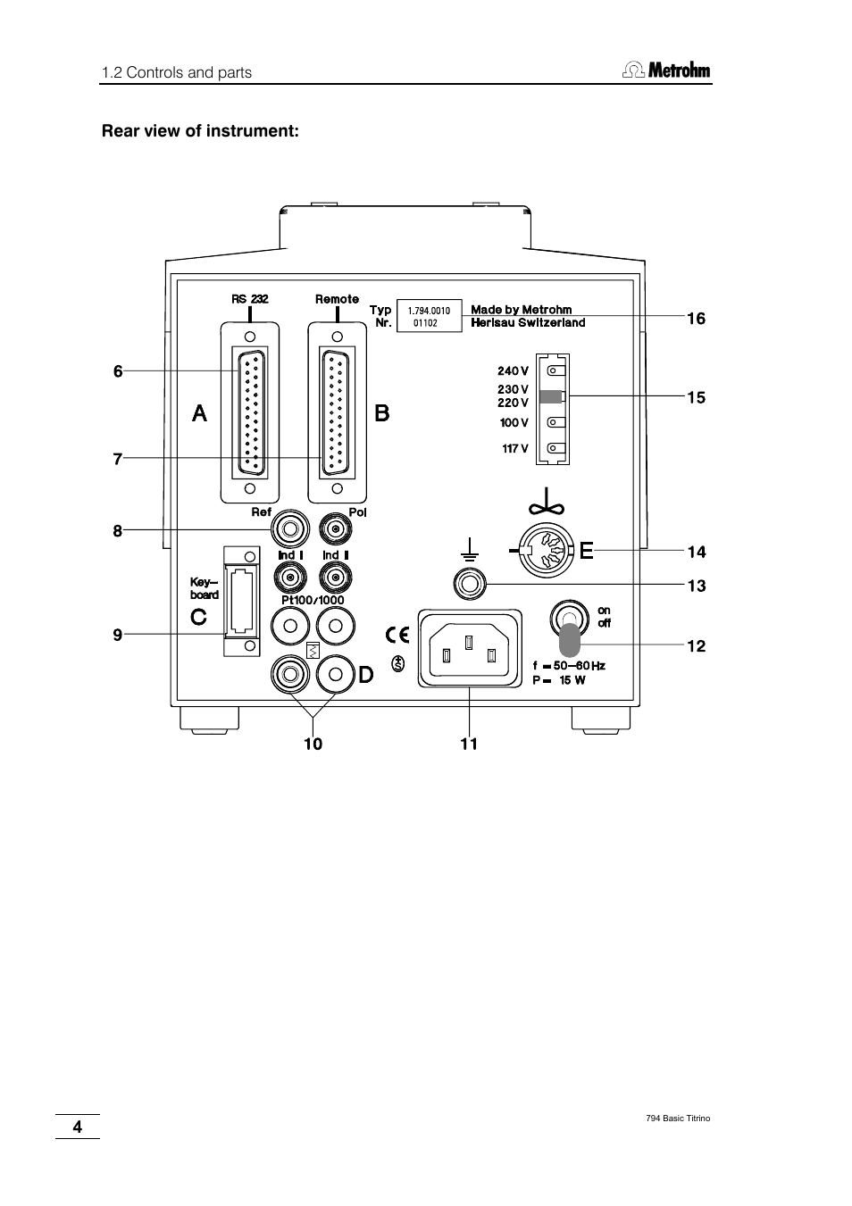 Metrohm 794 Basic Titrino User Manual | Page 8 / 198