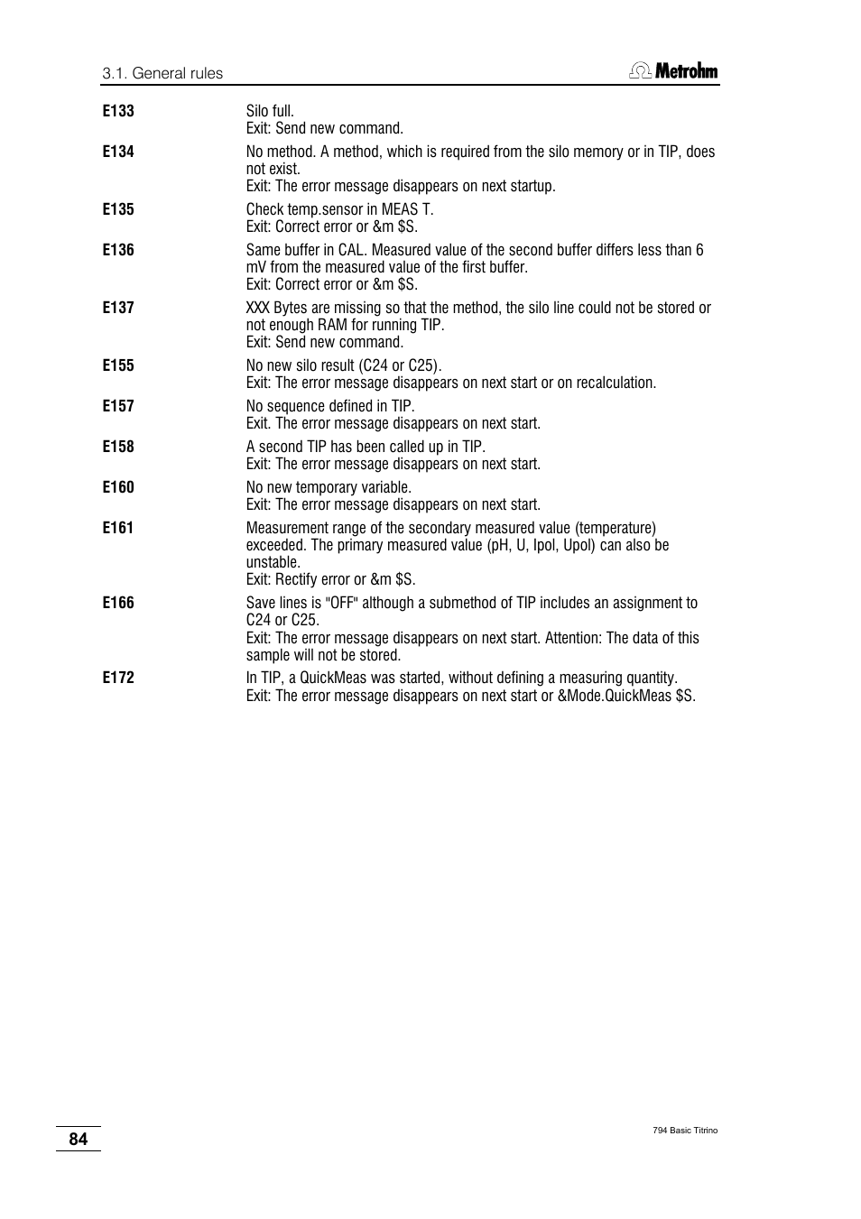 Metrohm 794 Basic Titrino User Manual | Page 88 / 198