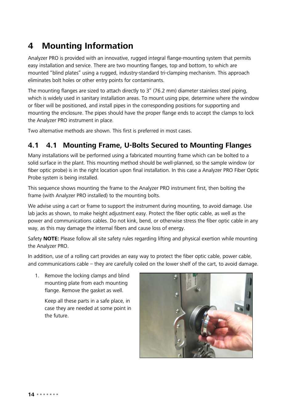 4 mounting information, Mounting information, 4mounting information | Metrohm NIRS Analyzer PRO User Manual | Page 16 / 68