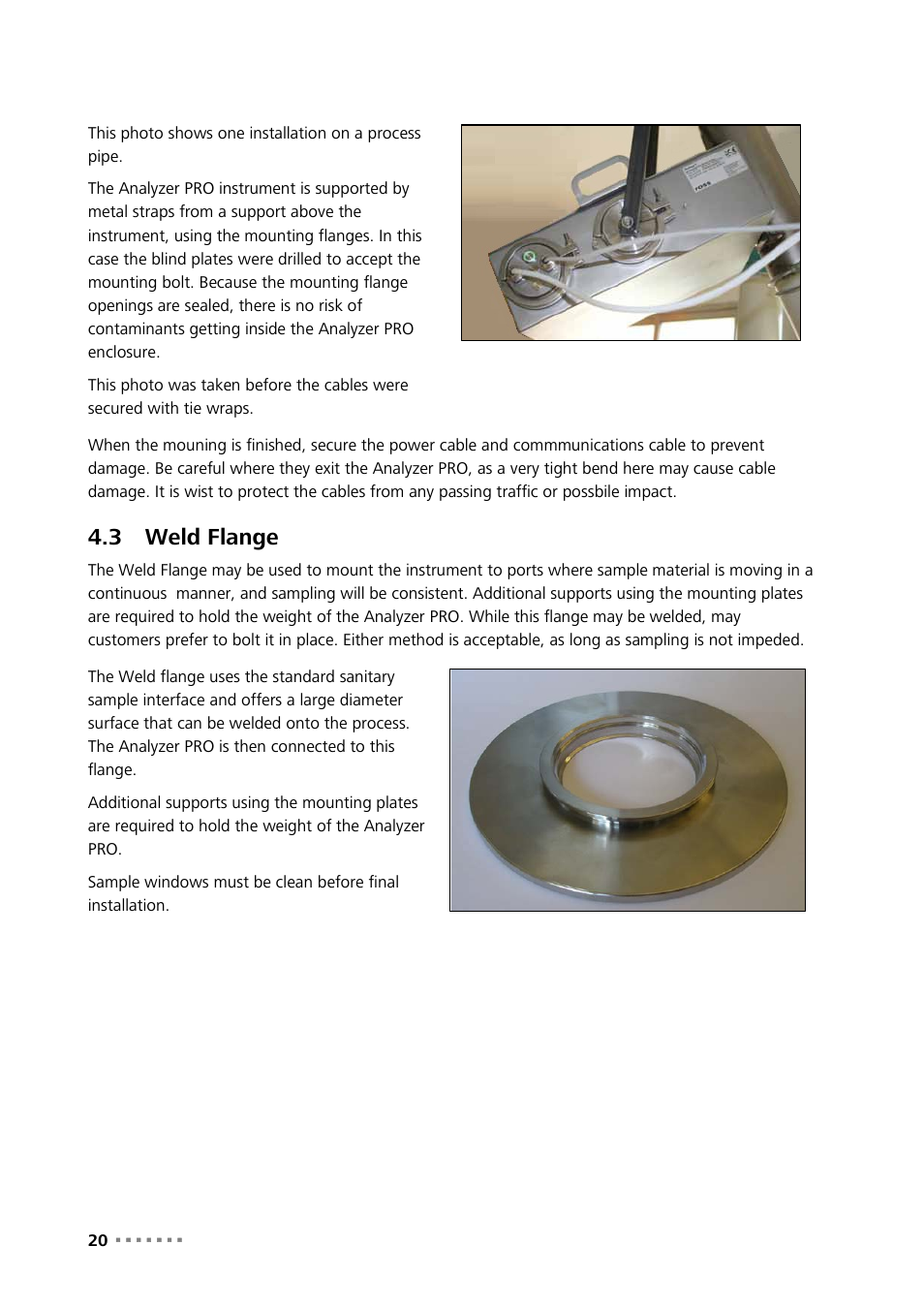 3 weld flange, Weld flange | Metrohm NIRS Analyzer PRO User Manual | Page 22 / 68