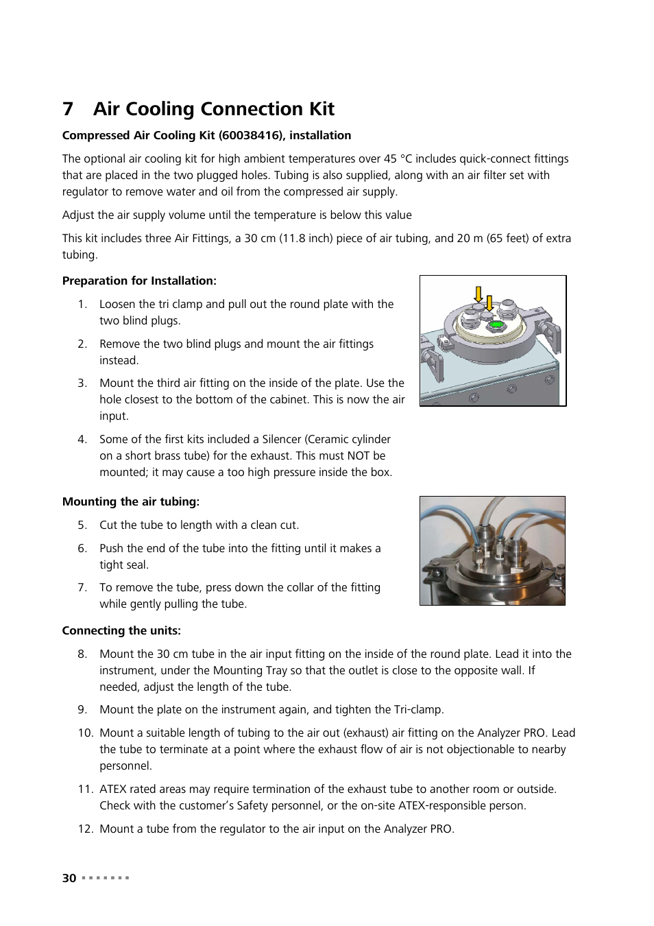7 air cooling connection kit, Air cooling connection kit, 7air cooling connection kit | Metrohm NIRS Analyzer PRO User Manual | Page 32 / 68