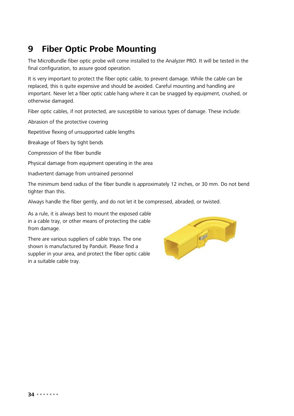 9 fiber optic probe mounting, Fiber optic probe mounting, 9fiber optic probe mounting | Metrohm NIRS Analyzer PRO User Manual | Page 36 / 68