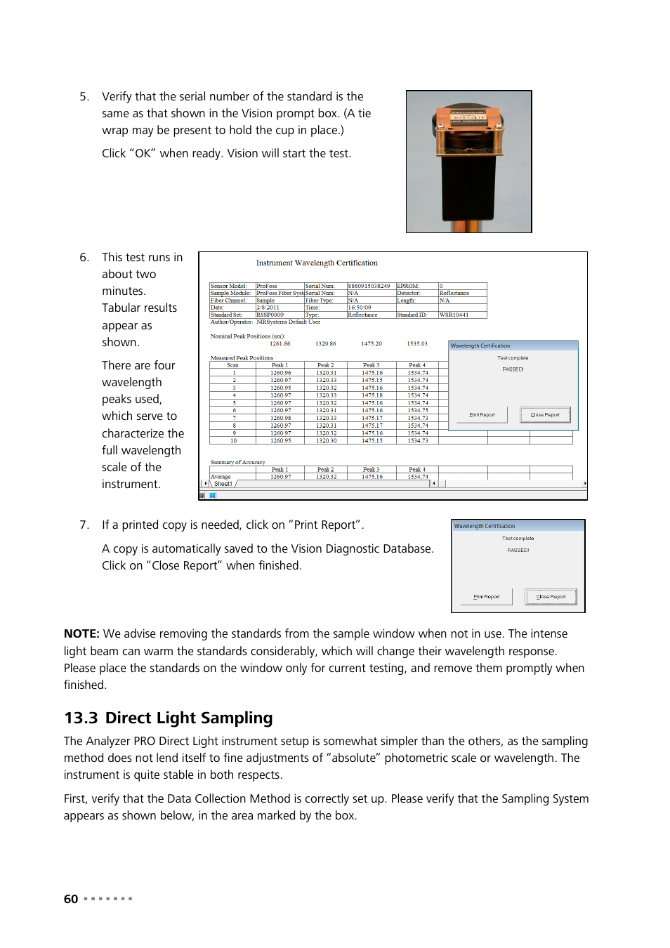 3 direct light sampling, Direct light sampling | Metrohm NIRS Analyzer PRO User Manual | Page 62 / 68